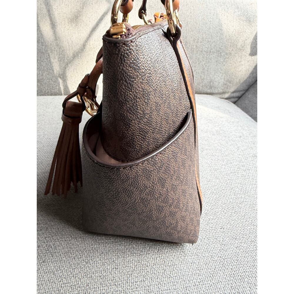 Michael Kors Sullivan Small Logo Top-Zip Tote Bag Logo-print Leather Canvas - Picture 8 of 16